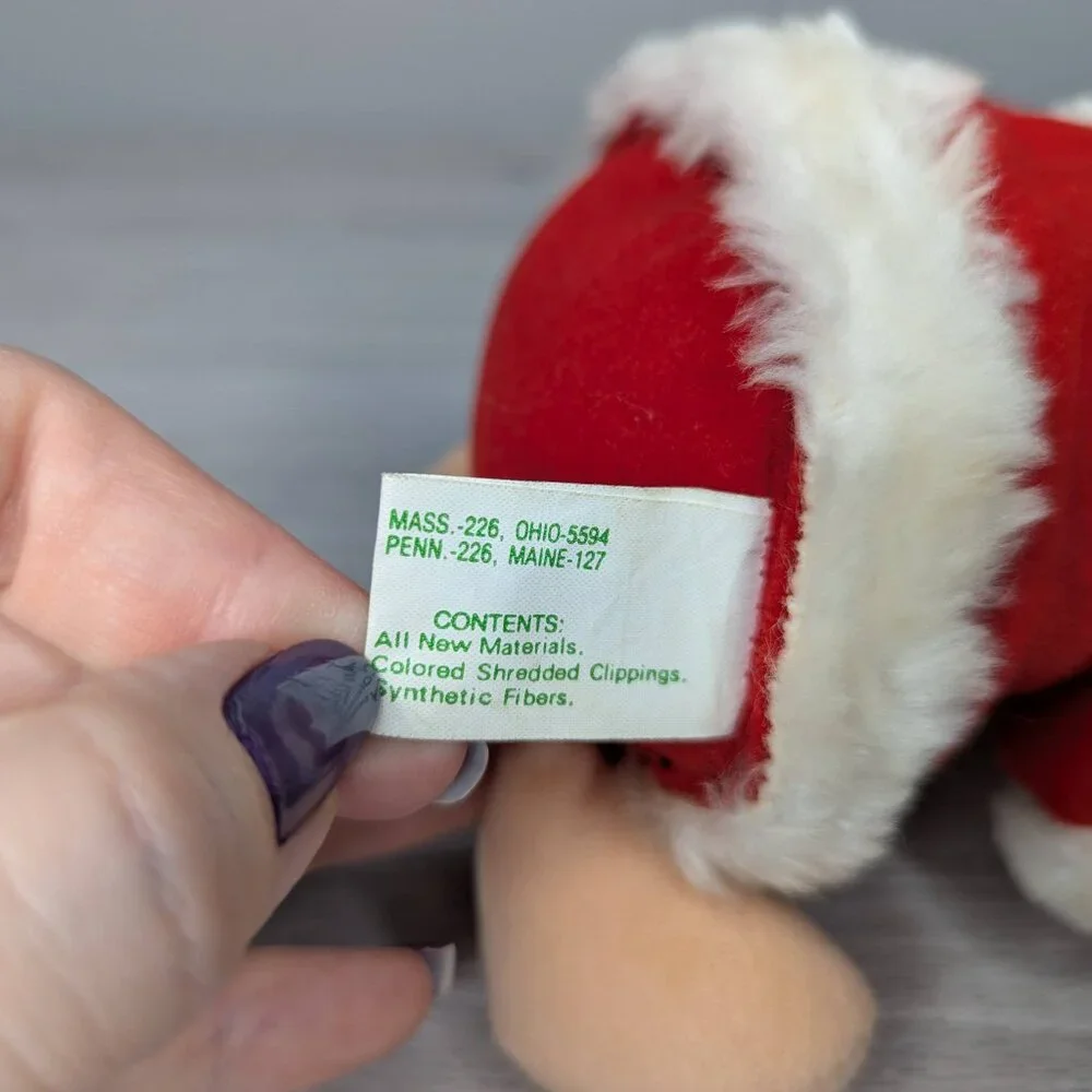 Vintage 1986 American Greetings Santa Ziggy I Love You Plush Christmas